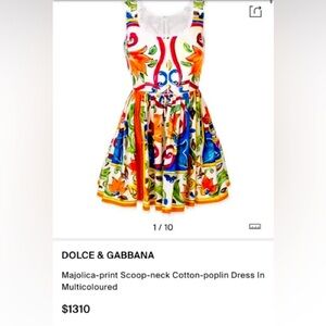 Dolce & Gabbana Majolica-print Scoop-neck Dress. Worn a few times, looks new.